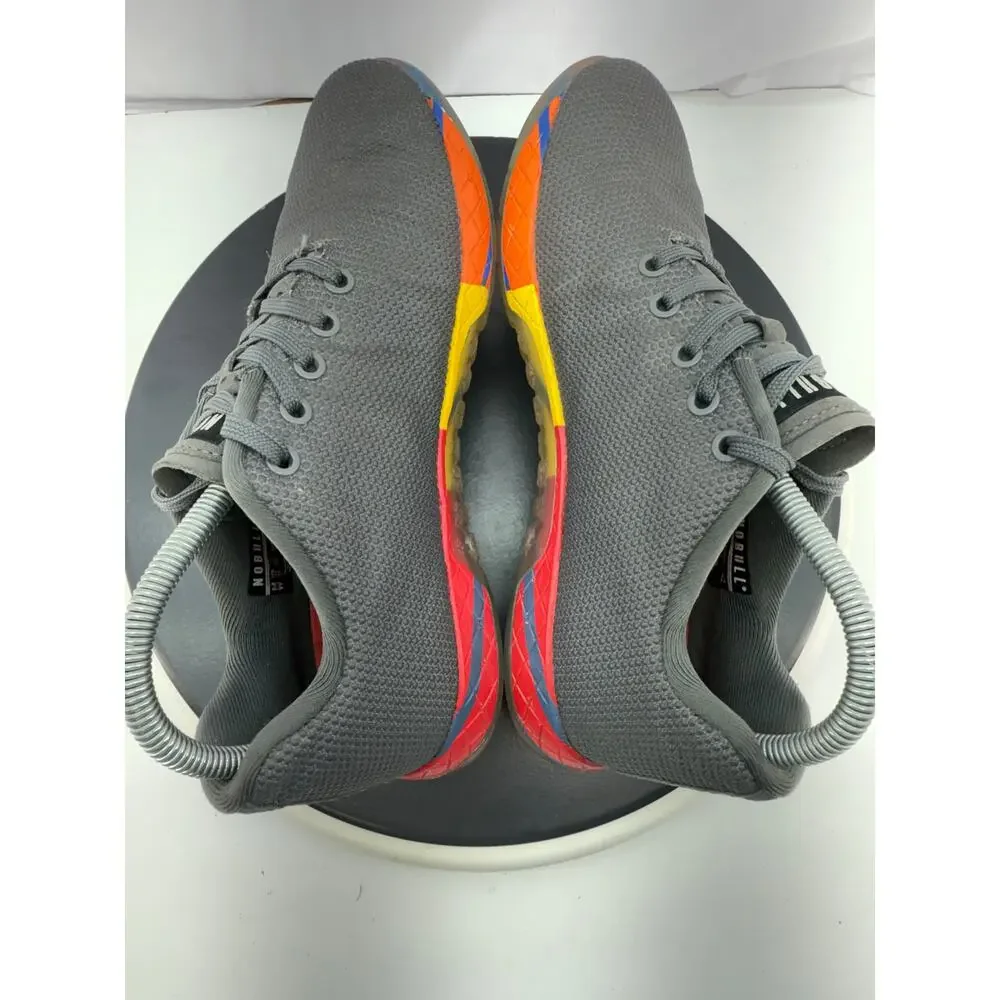 NOBULL Outwork Dark Gray Lightning Rainbow Womens Sz 9 Running Superfabric Shoes
